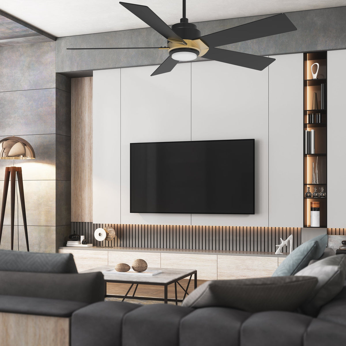 ASCENDER 52 inch 5-Blade Smart Ceiling Fan with LED Light & Remote