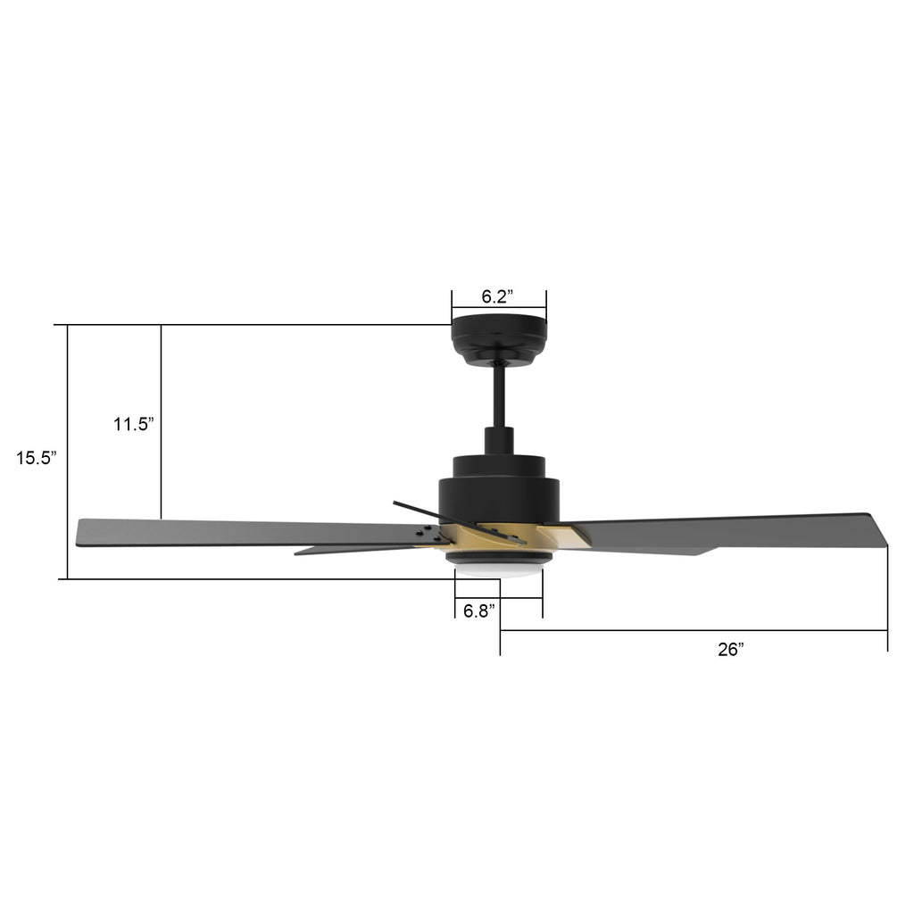 ASCENDER 52 inch 5-Blade Smart Ceiling Fan with LED Light & Remote