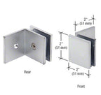 CRL Fixed Panel Square Clamp With Large Leg
