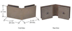 CRL Beveled 135° Glass-to-Glass Clamp