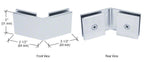 CRL Beveled 135° Glass-to-Glass Clamp