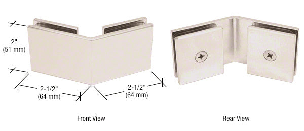 CRL Beveled 135° Glass-to-Glass Clamp