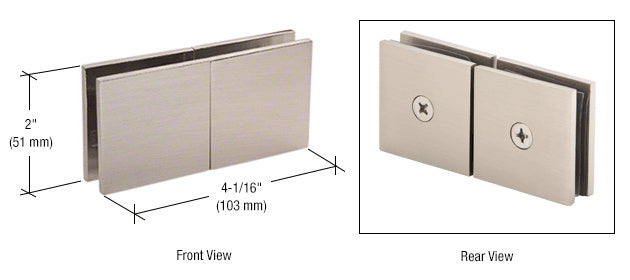 CRL Square 180° Glass-to-Glass Movable Transom Clamp