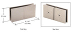 CRL Square 180° Glass-to-Glass Movable Transom Clamp