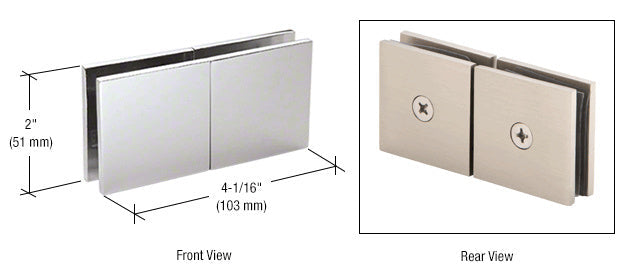 CRL Square 180° Glass-to-Glass Movable Transom Clamp