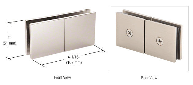 CRL Square 180° Glass-to-Glass Movable Transom Clamp