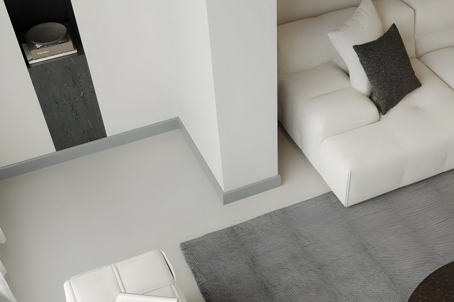 Skirting Board 80 MM x 14 MM  2200 mm Length Polystyrene  Wall Floor Edge Trim Various Colours -Decor