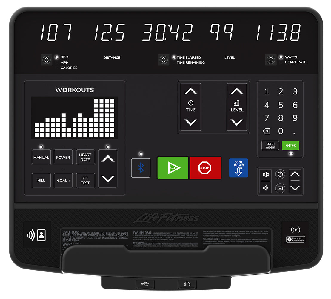 Life Fitness Club Series+ Upright Bike SL Console