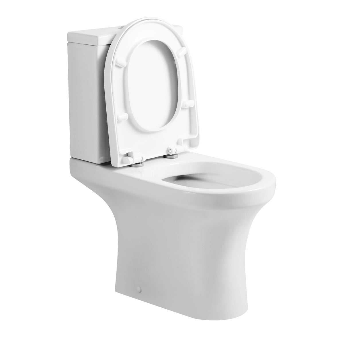 Rosmerry  Rimless Close Coupled Toilet With Cistern & Soft close Seat - White