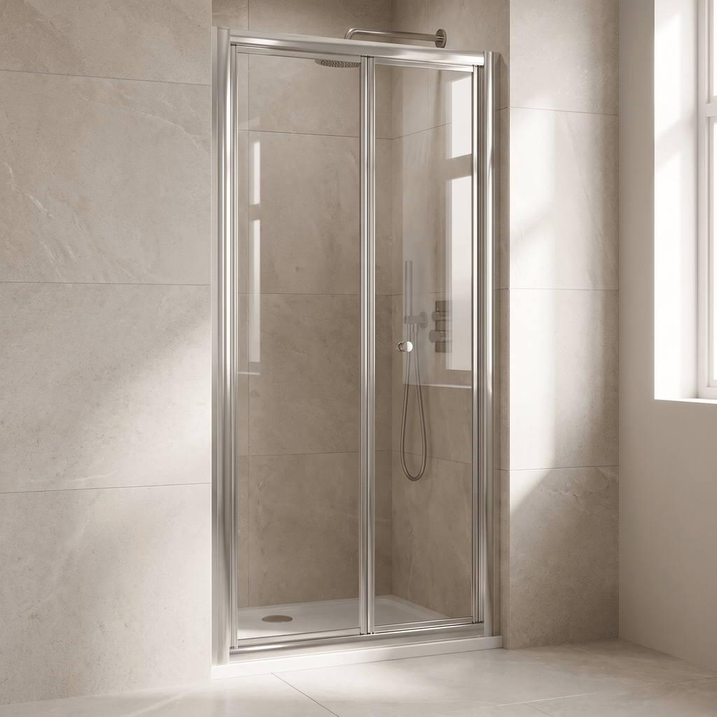 Matrix 4mm Glass Recessed Bi-fold Shower Door