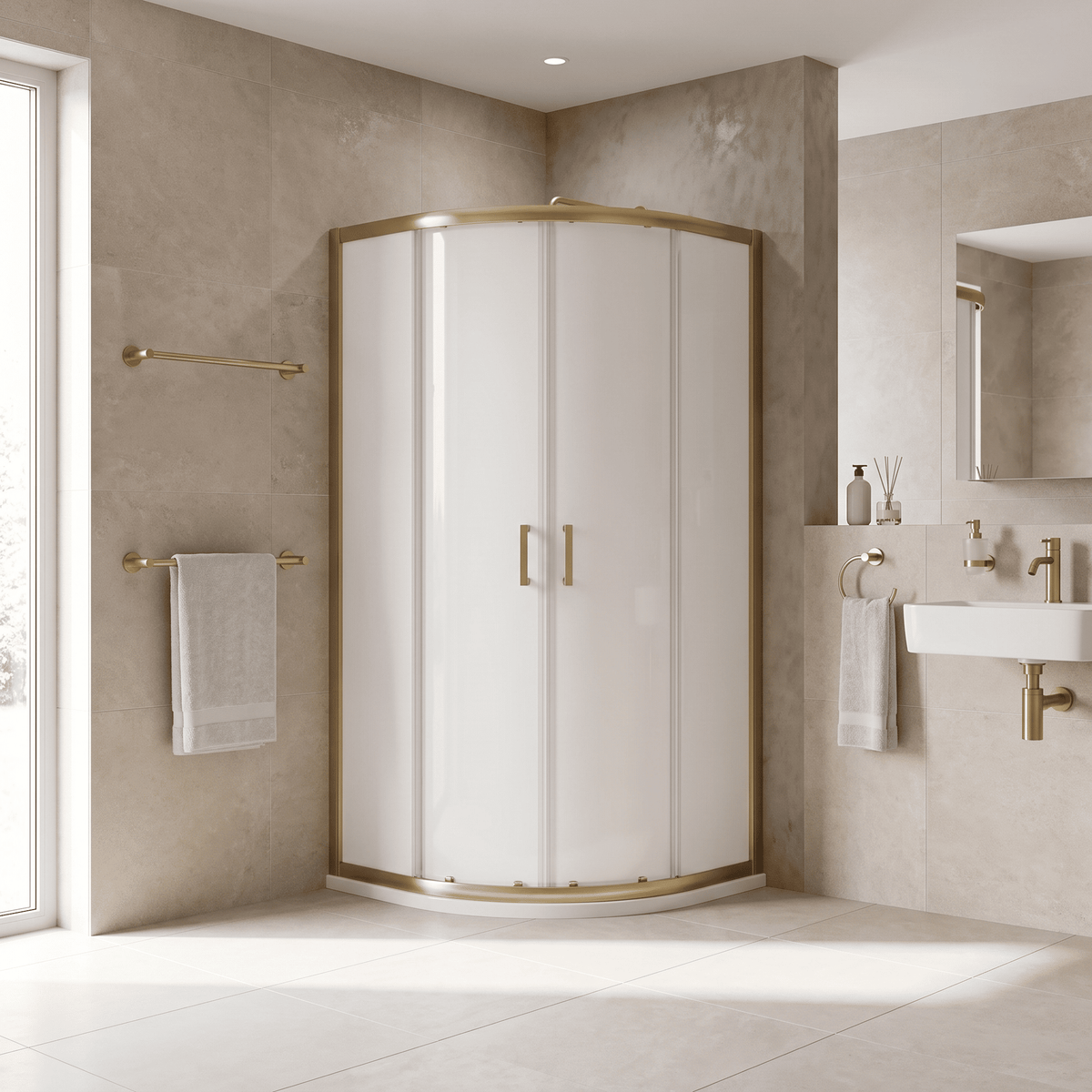 Matrix 6mm Glass 2 Door Offset Quadrant Shower Enclosure
