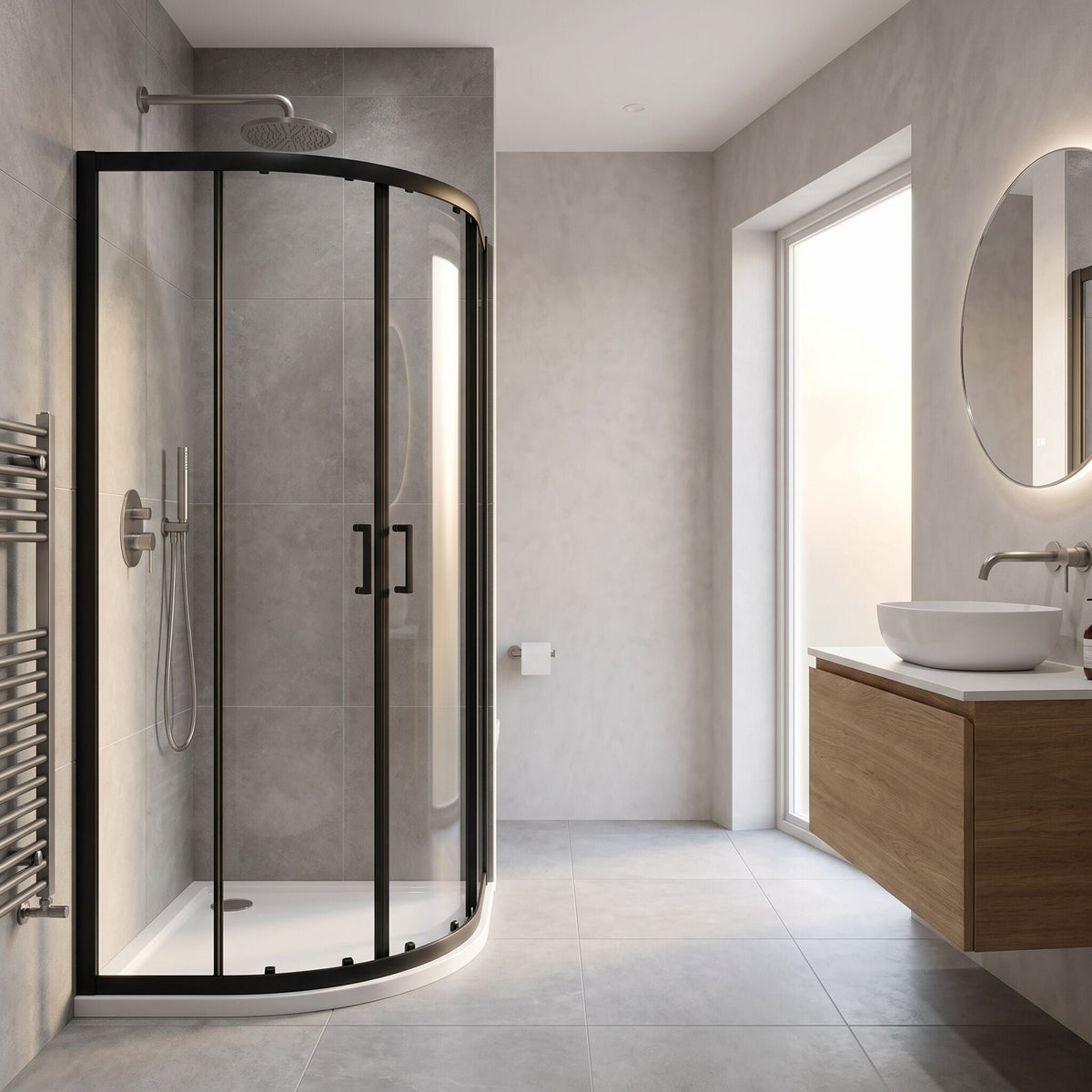 Matrix 6mm Glass 2 Door Offset Quadrant Shower Enclosure