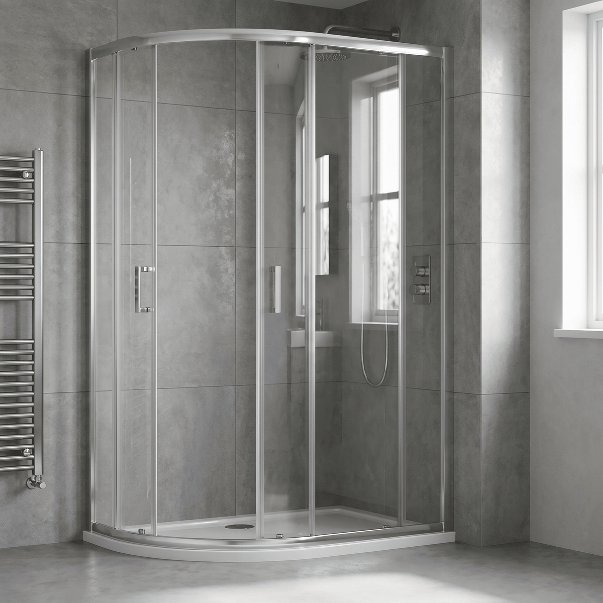 Matrix 6mm Glass 2 Door Offset Quadrant Shower Enclosure