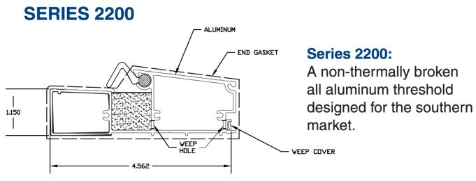 SP15489 - Swinging Patio Door Hydrosill Weather Strip