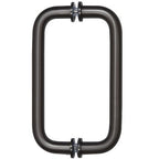 CRL 8" Back-to-Back Solid Brass 3/4" Diameter Pull Handles with Metal Washers