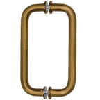 CRL 8" Back-to-Back Solid Brass 3/4" Diameter Pull Handles with Metal Washers