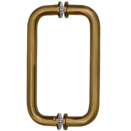 CRL 8" Back-to-Back Solid Brass 3/4" Diameter Pull Handles with Metal Washers