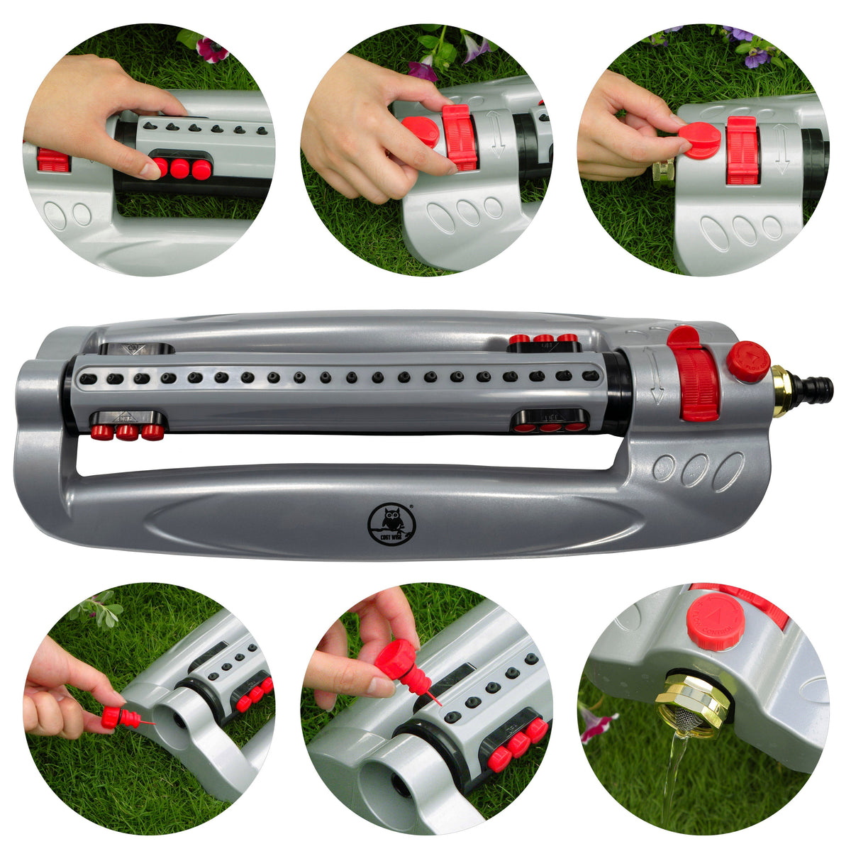 Bar Metal Turbo Oscillating Sprinkler