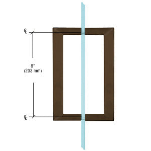 CRL 8" x 8" SQ Series Square Tubing Back-to-Back Pull Handles