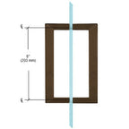 CRL 8" x 8" SQ Series Square Tubing Back-to-Back Pull Handles