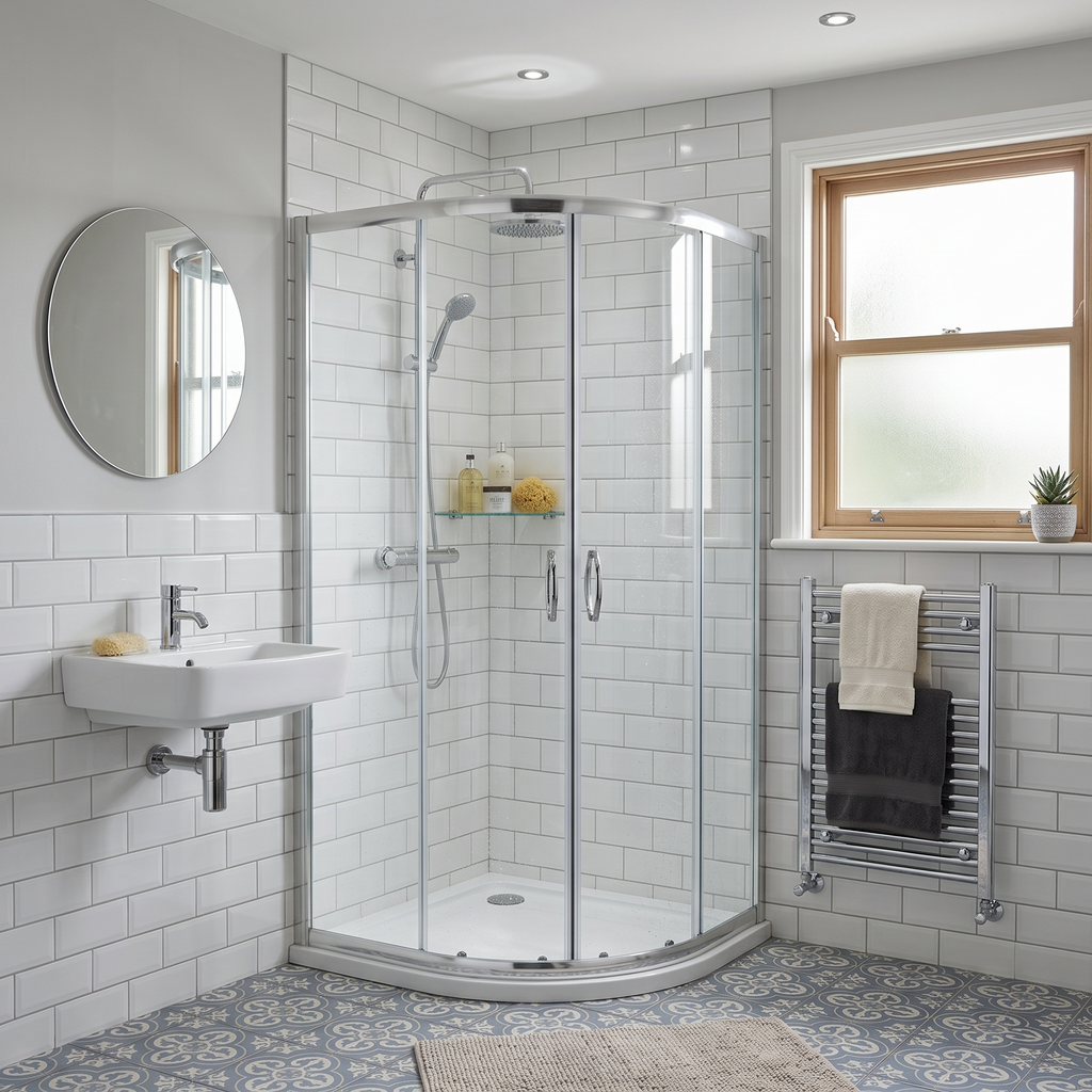 Foundry 5mm Glass 2 Door Offset Quadrant Shower Enclosure