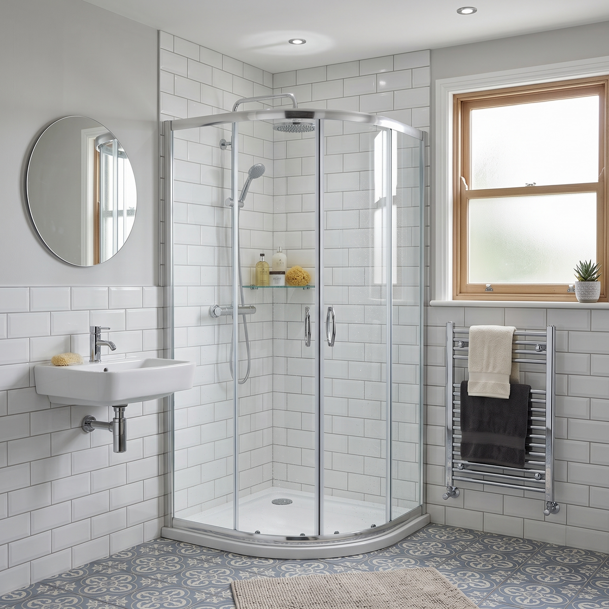 Foundry 5mm Glass 2 Door Offset Quadrant Shower Enclosure