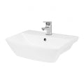 Cave Rectangle Semi Recessed Basin - 500mm Wide - 1 TH - White