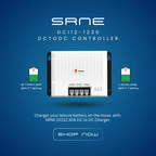 12V Battery To Battery Charger Kit - Includes SRNE DCI12-1230 DC-DC Charger with built-in Bluetooth