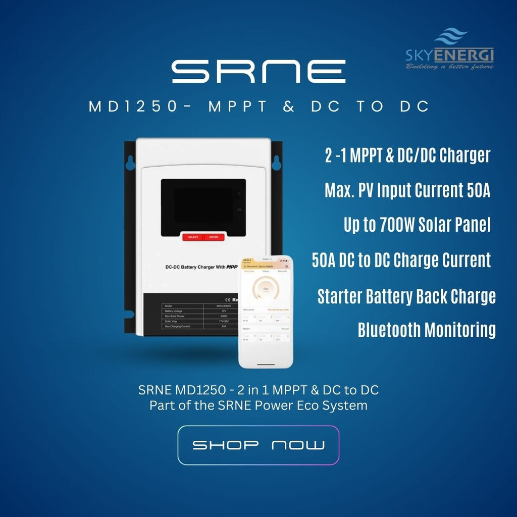 SRNE MD1250 Dual DC to DC & MPPT Controller