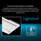 RAB SWISH2X4 LED Center Basket Troffer — 44W/35W/26W Selectable — 3500K/4000K/5000K — White