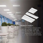RAB SWISHAIR2X4 SWISH AIR LED Troffer — 44W/35W/26W Selectable — 3500K/4000K/5000K — White