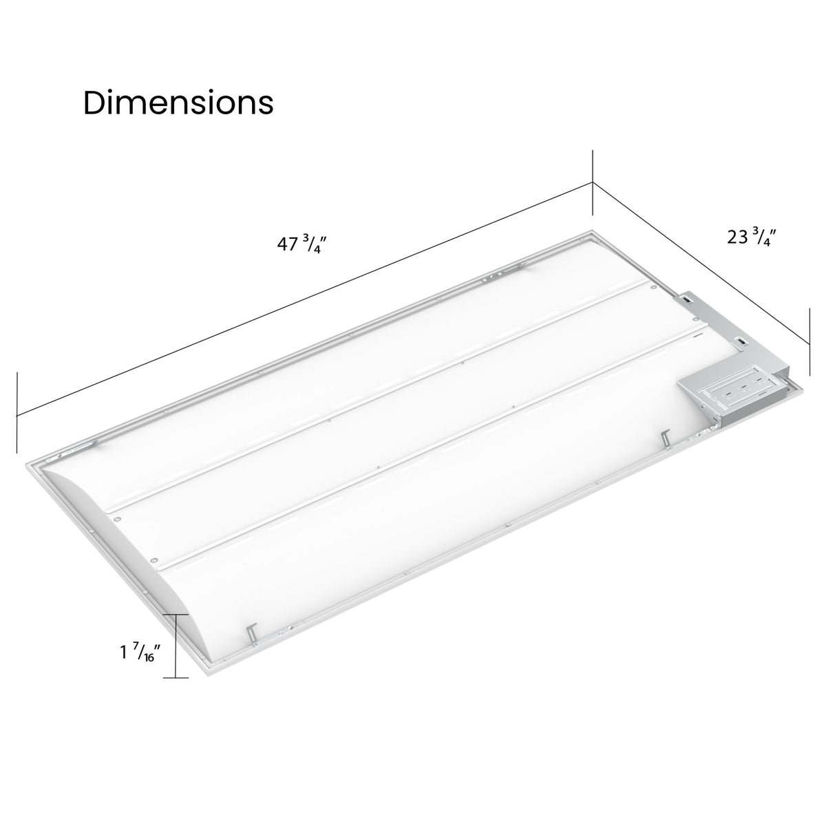RAB SWISHAIR2X4 SWISH AIR LED Troffer — 44W/35W/26W Selectable — 3500K/4000K/5000K — White