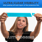 Face Shields - Case of 20 Packs of 4 (80 Shields) - Ultra Clear Protective Full Face Shields to Protect Eyes, Nose and Mouth - Anti-Fog PET Plastic