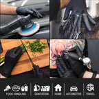 Black Nitrile Disposable Gloves, 3 Boxes of 100 - XX-Large, 4 Mil Thick - Latex and Powder Free, Textured Tips, Food Safe, Extra-Strong Protection