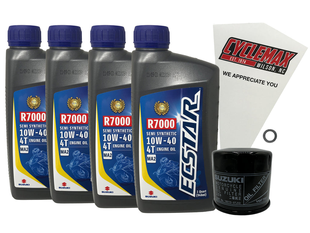 Suzuki Ecstar Semi-Synthetic Oil Change Kit for 2018-2025 KINGQUAD 400