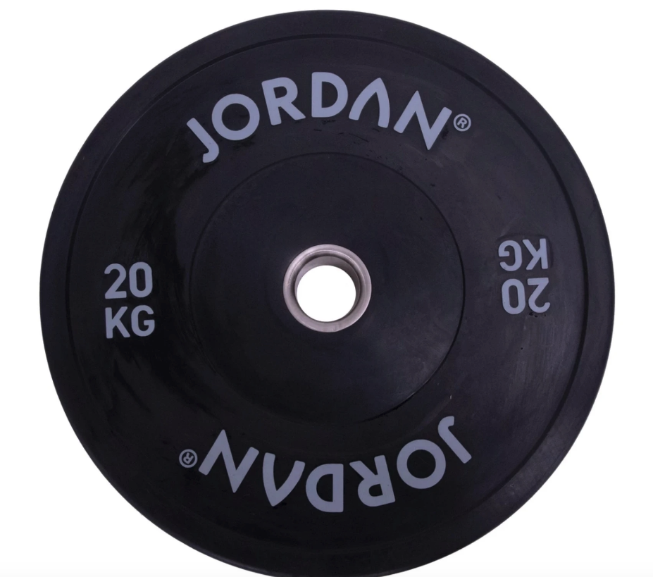JORDAN HG BLACK RUBBER BUMPER PLATES - 150kg Set