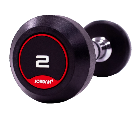 Jordan Classic Rubber Dumbbell set 2-20kg with Vertical Rack