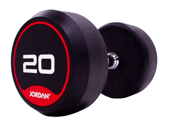 Jordan Classic Rubber Dumbbell set 2-20kg with Vertical Rack
