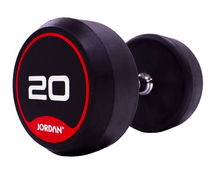 Jordan Classic Rubber Dumbbell set 2.5-30kg with 12 Pair Horizontal Rack