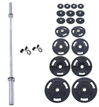 Jordan 140kg Classic Rubber Olympic Disc and Bar Set