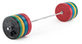 York Barbell 170 KG Olympic Coloured Rubber Bumper Plate Training Set