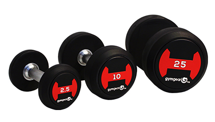 GymGear Rubber Solid Ends Dumbbells Sets (up to 50kg)