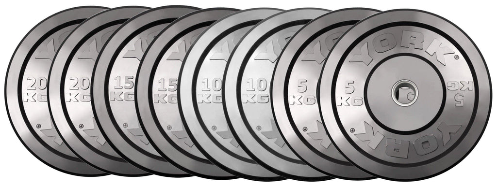York Olympic Bumper Plate Set - 200kg