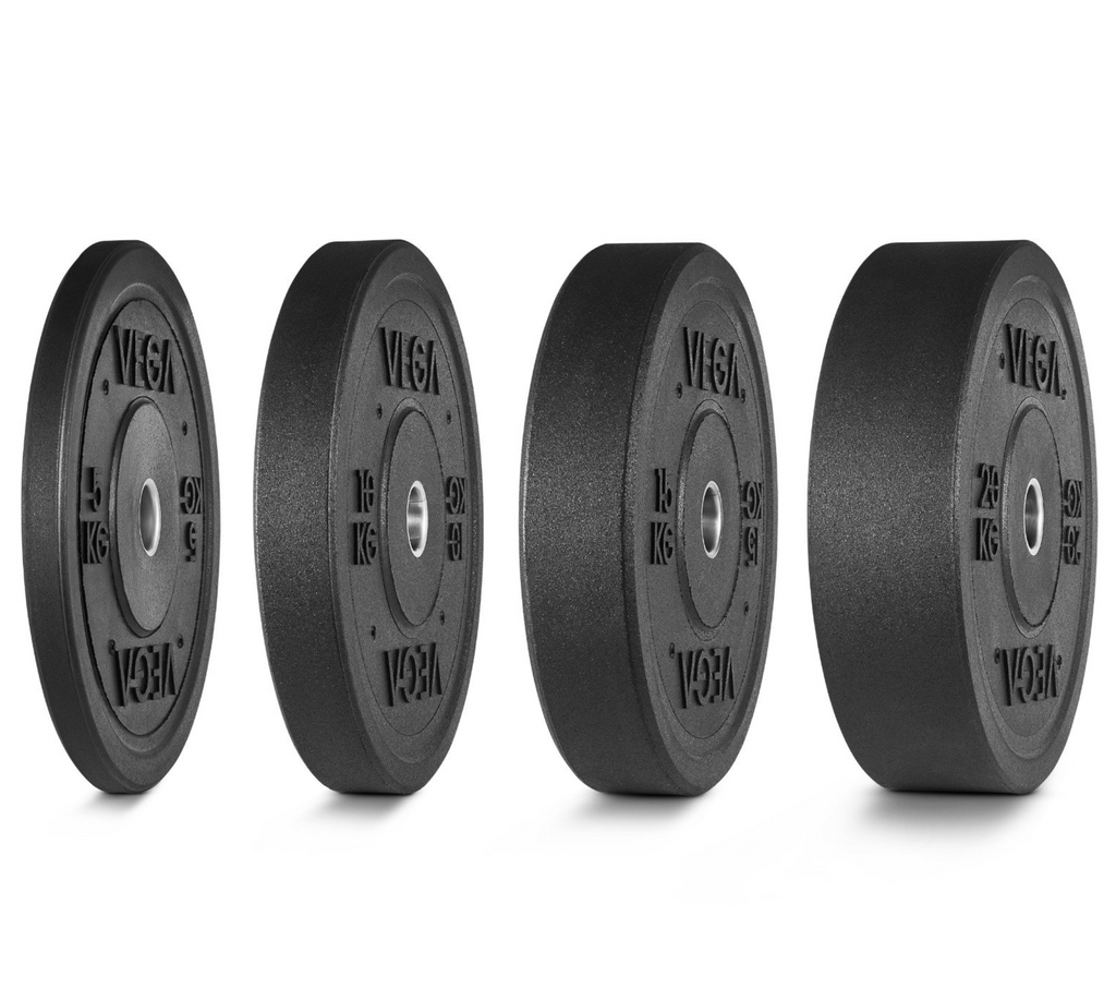 VEGA Fitness ECO Rubber Crumb Olympic Bumper Plates - 200kg Set