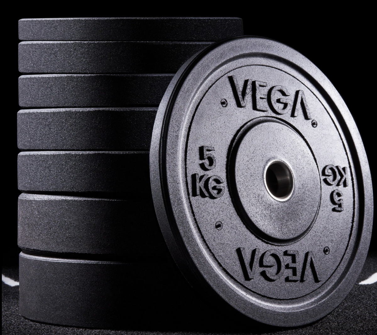 VEGA Fitness ECO Rubber Crumb Olympic Bumper Plates - 200kg Set