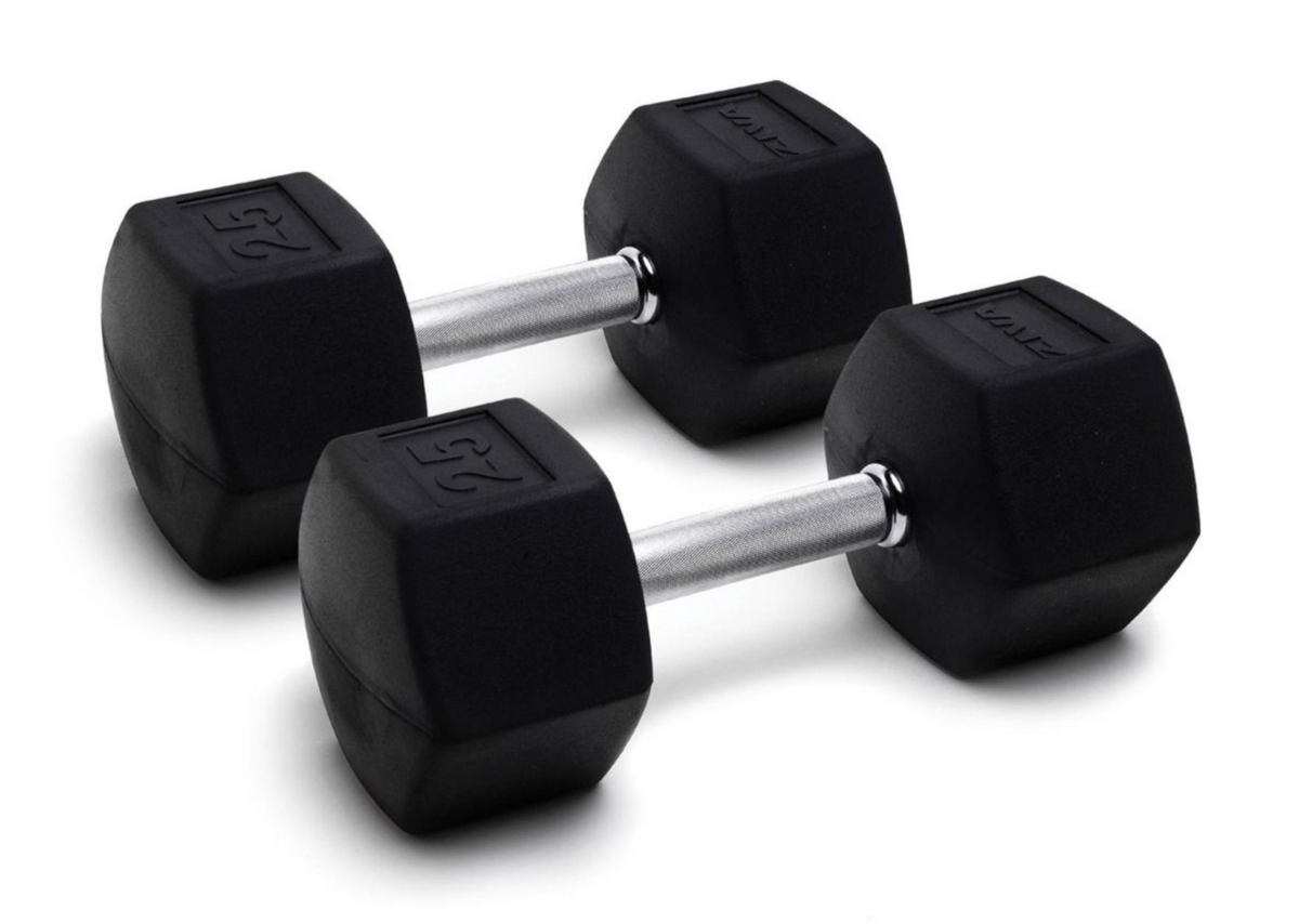 ZIVA XP Hex Rubber Dumbbells (pairs)