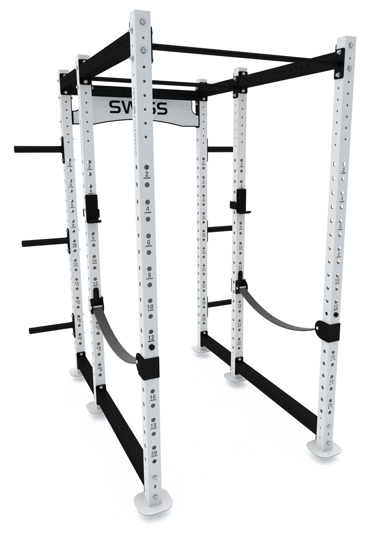 Swiss Barbell Power Rack with Plate Storage