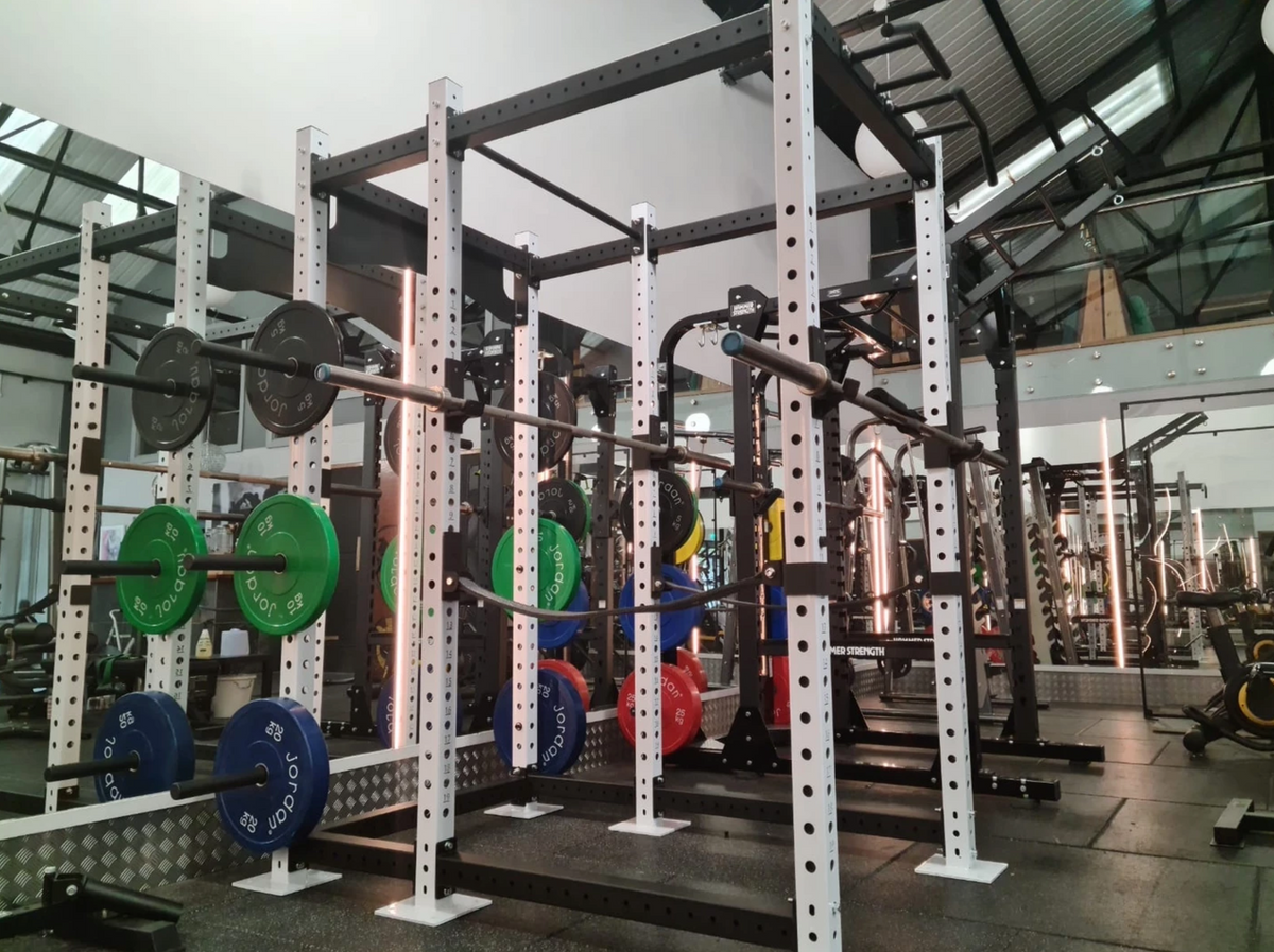 Swiss Barbell Power Rack with Plate Storage