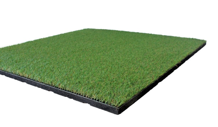 Cannons Artificial Grass Rubber Garden Tiles 1m x 1m x 40mm