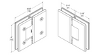 Oceana Heavy Duty 180° Glass-Glass Hinge with 5° Offset